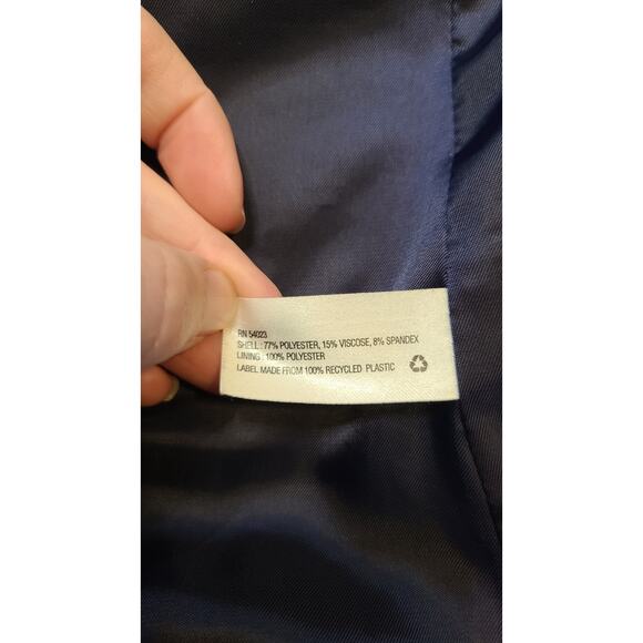 Gap The Academy Schoolboy Uniform 2 Button Blazer Womens 6 Navy Denim Edges - Picture 7 of 12